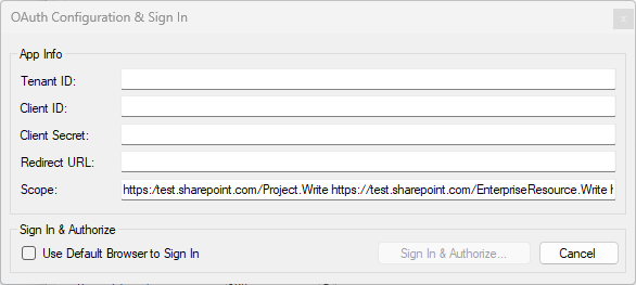 Project Server OAuth token generation